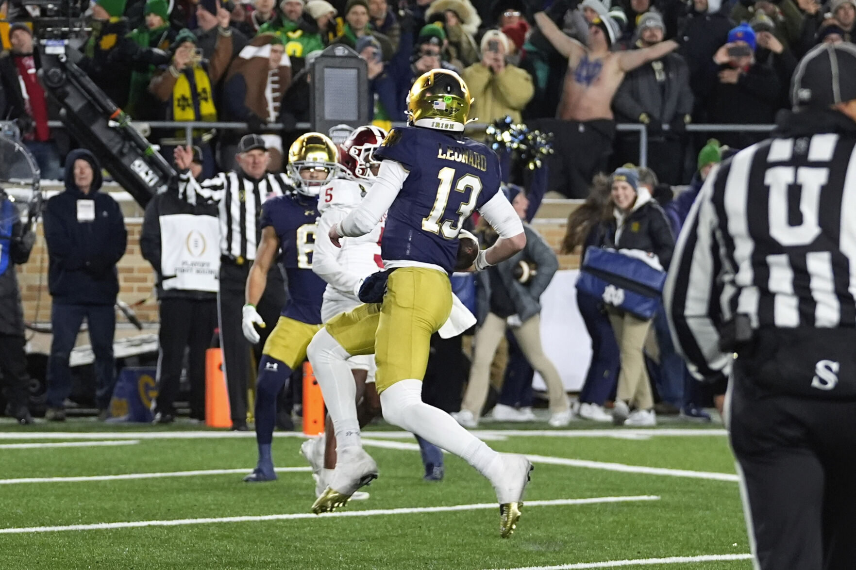 Notre Dame Dominates Playoff Opener