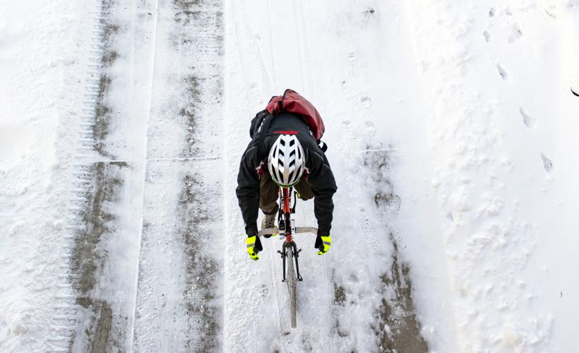 Winter biking