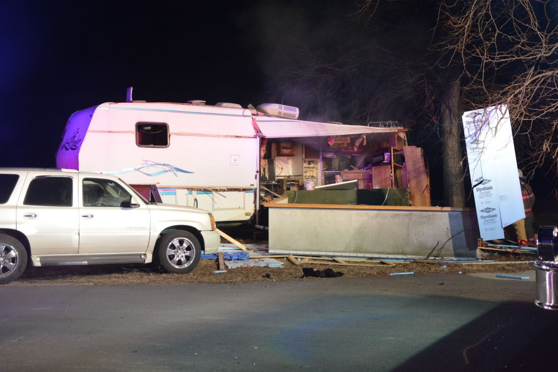 Camper explosion seriously injures three