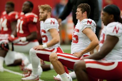 NU football practice