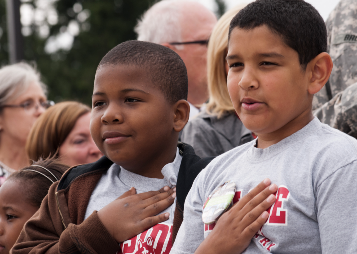 Question #52: What do we show loyalty to when we say the Pledge of Allegiance?