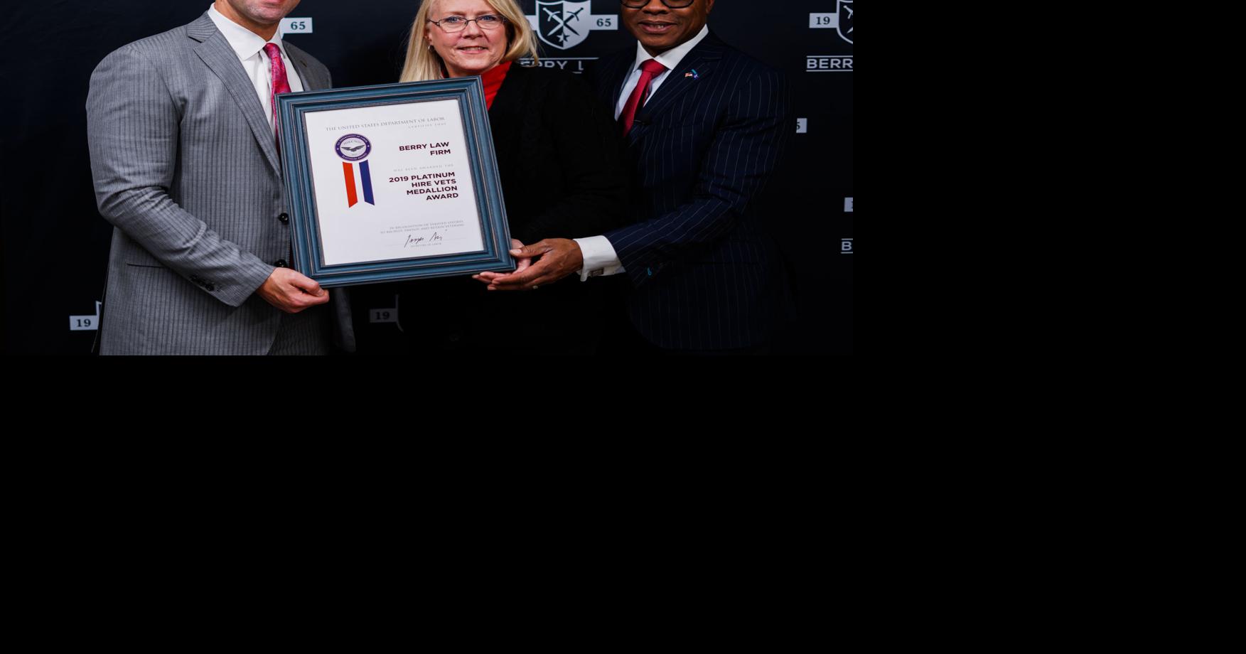 Local law firm honored for hiring veterans