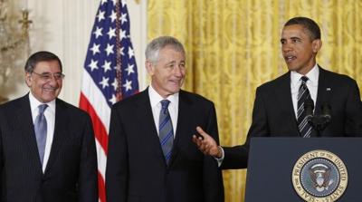 Barack Obama, Leon Panetta, Chuck Hagel