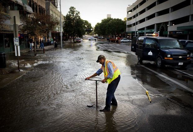 Downtown water main break