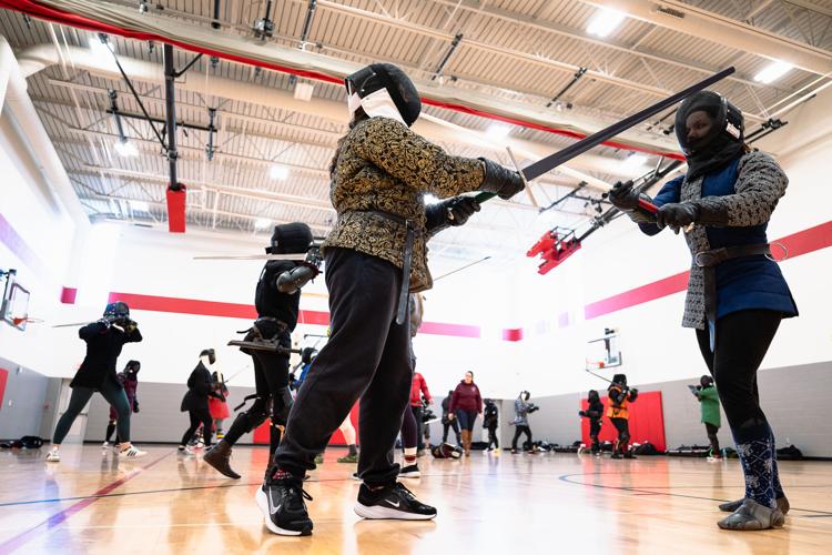 Sword fighting /COPYRIGHT RESTRICTED