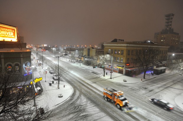 Downtown snow