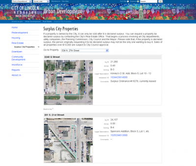 surplus property city website listing journalstar lincoln