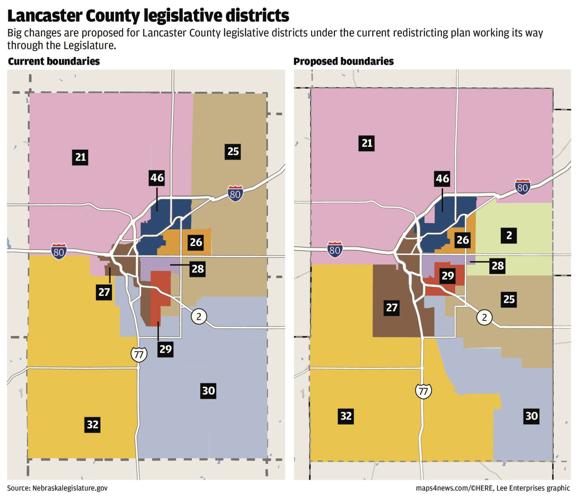 Lincoln/Lancaster County legislative districts