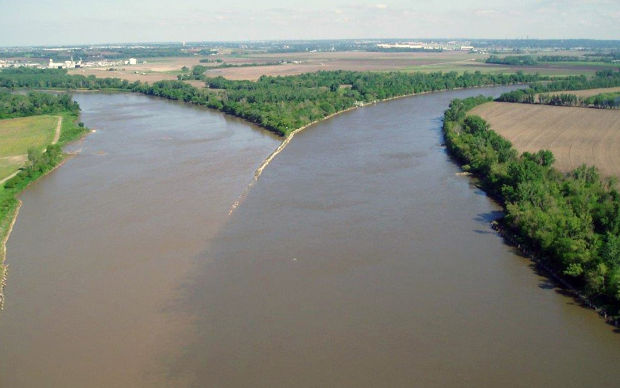 The mouth of the Platte