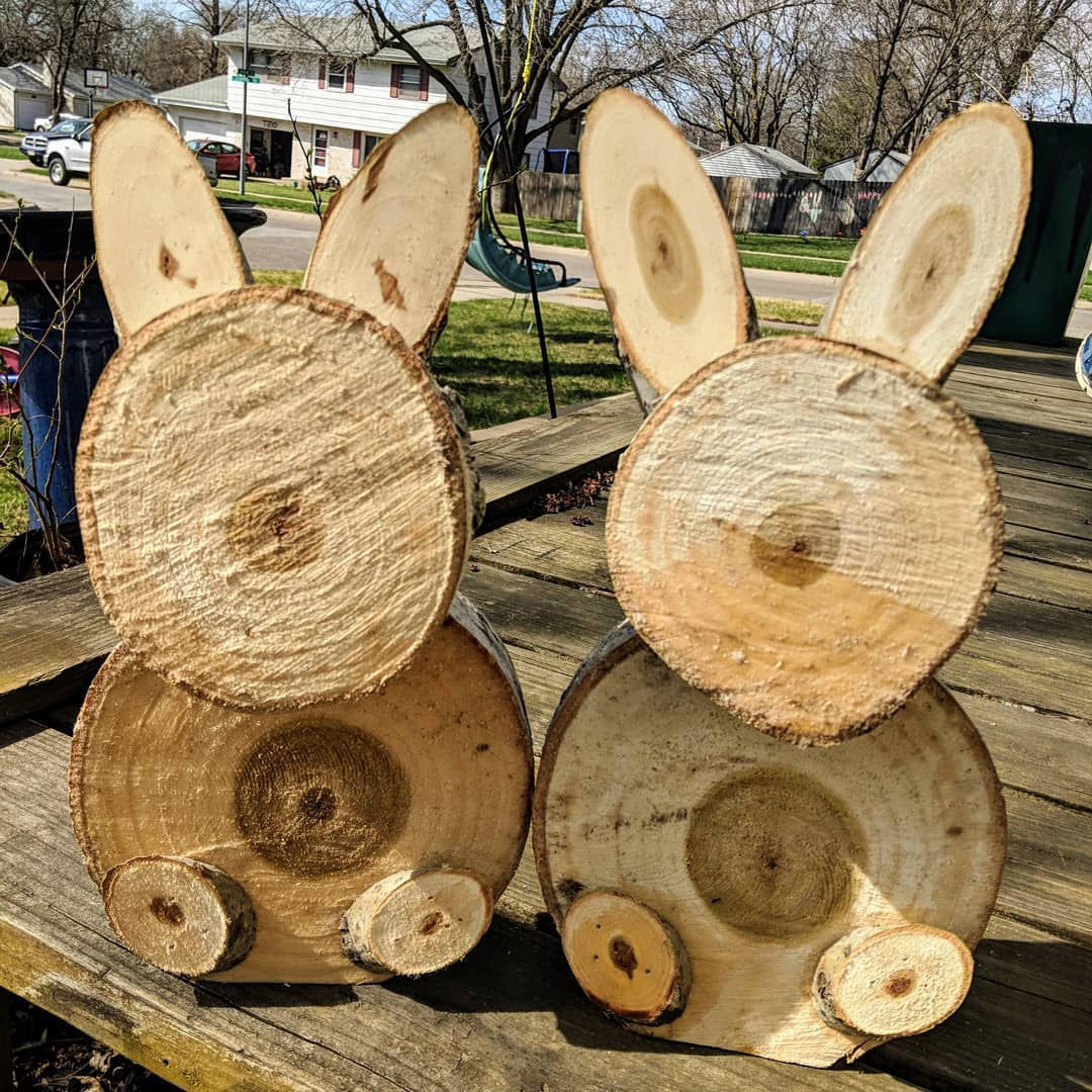 Wooden bunnies put a smile on health care workers' faces Local