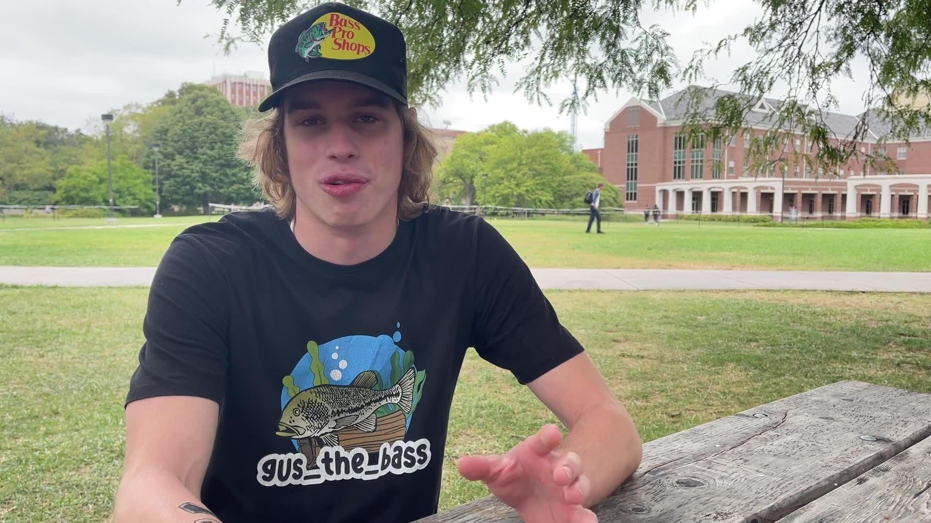 UNL student goes viral while documenting journey with pet bass