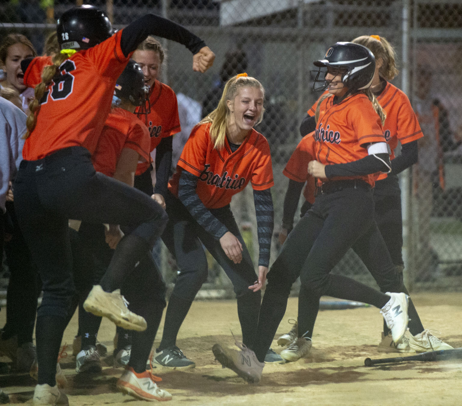 Class B state softball Beatrice lets loose erupts for big inning