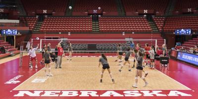 Nebraska volleyball, NCAA Tournament practice, 11/30/17