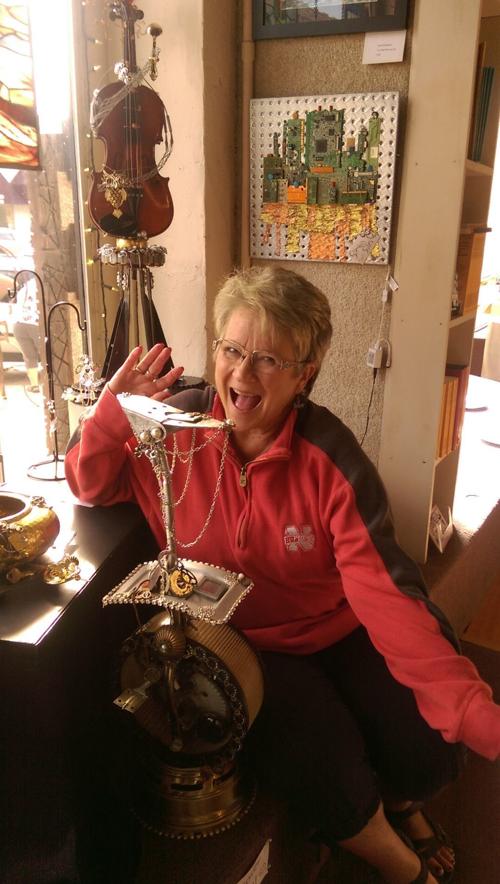 Sharon Sykes with art