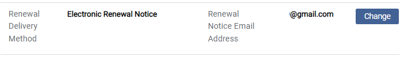Account Renewal Update