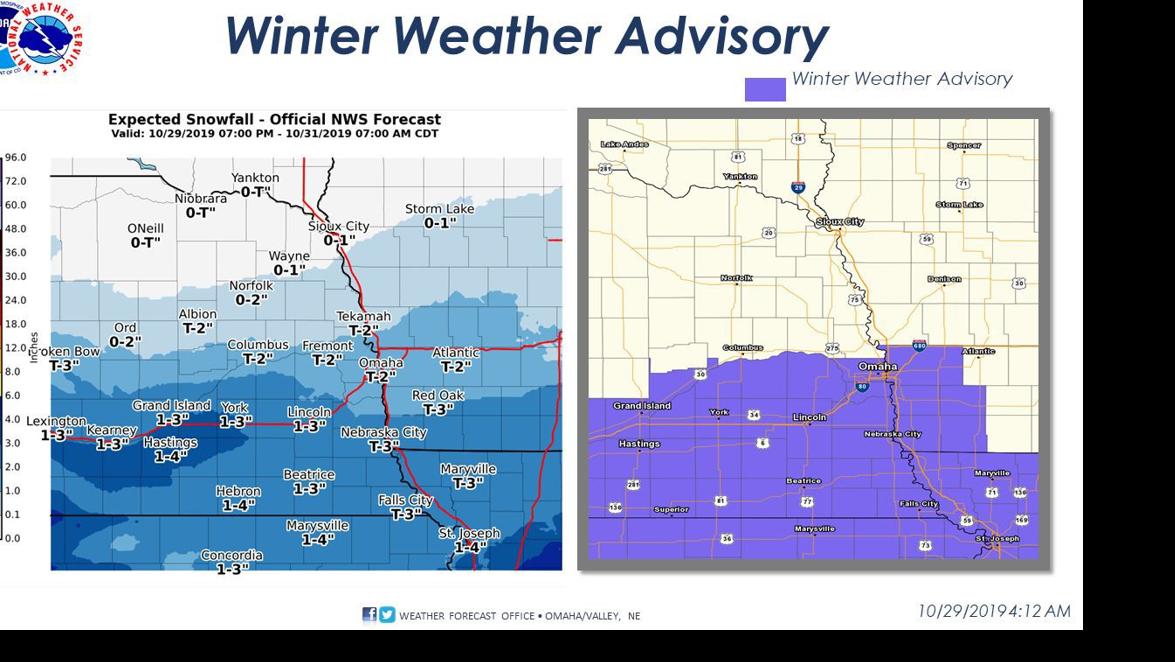Winter weather advisory issued for Lincoln, southeast Nebraska for