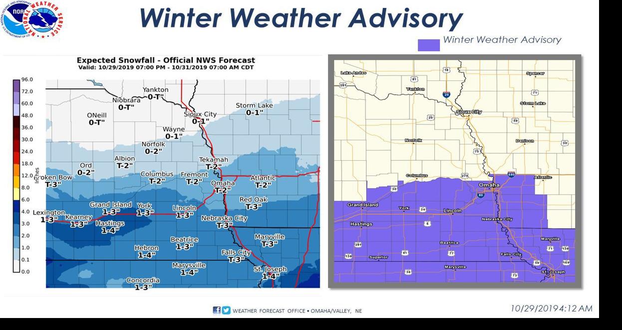 Winter Weather Advisory Issued For Lincoln Southeast Nebraska For