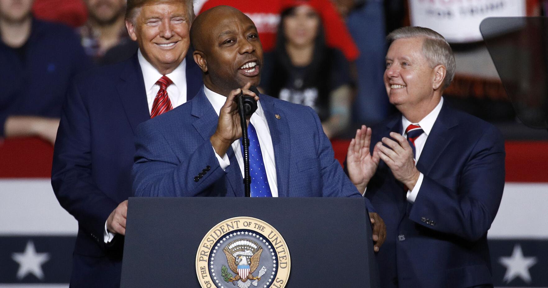 Trump's welcome of Sen. Tim Scott into the 2024 race shows his calculus