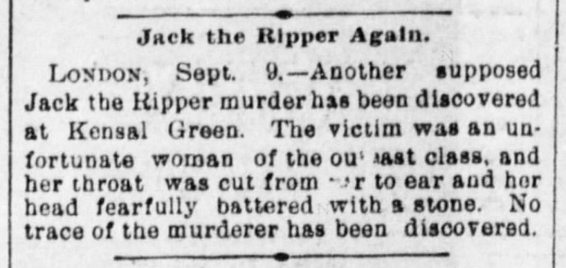jack the ripper newspaper articles