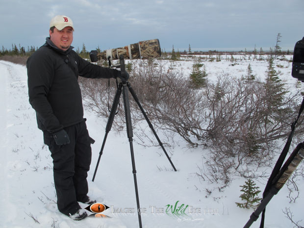 Sam Swartz photographing wildlife