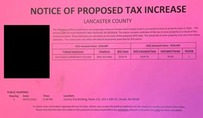 Proposed tax increase postcard