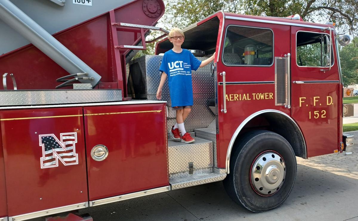 Jacob Magnussen on fire truck