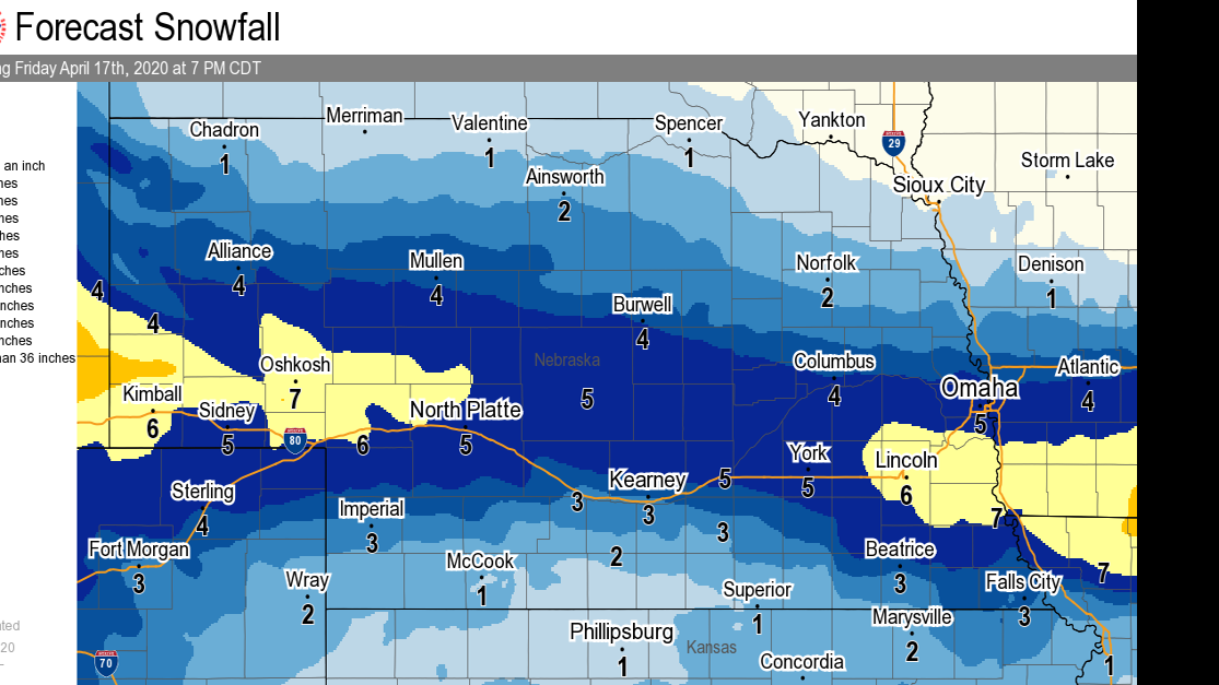 Winter storm warning issued for Lincoln Weather
