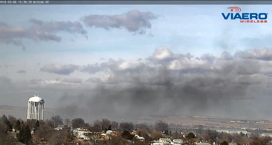 Windswept grass fire threatens city in southwest Nebraska Nebraska