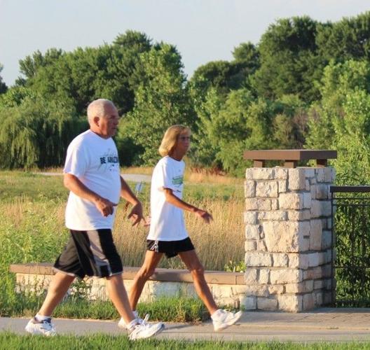 Walkers enjoy a beautiful morning