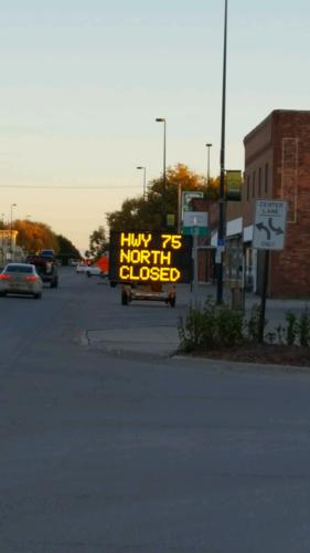 Anhydrous leak closes roads