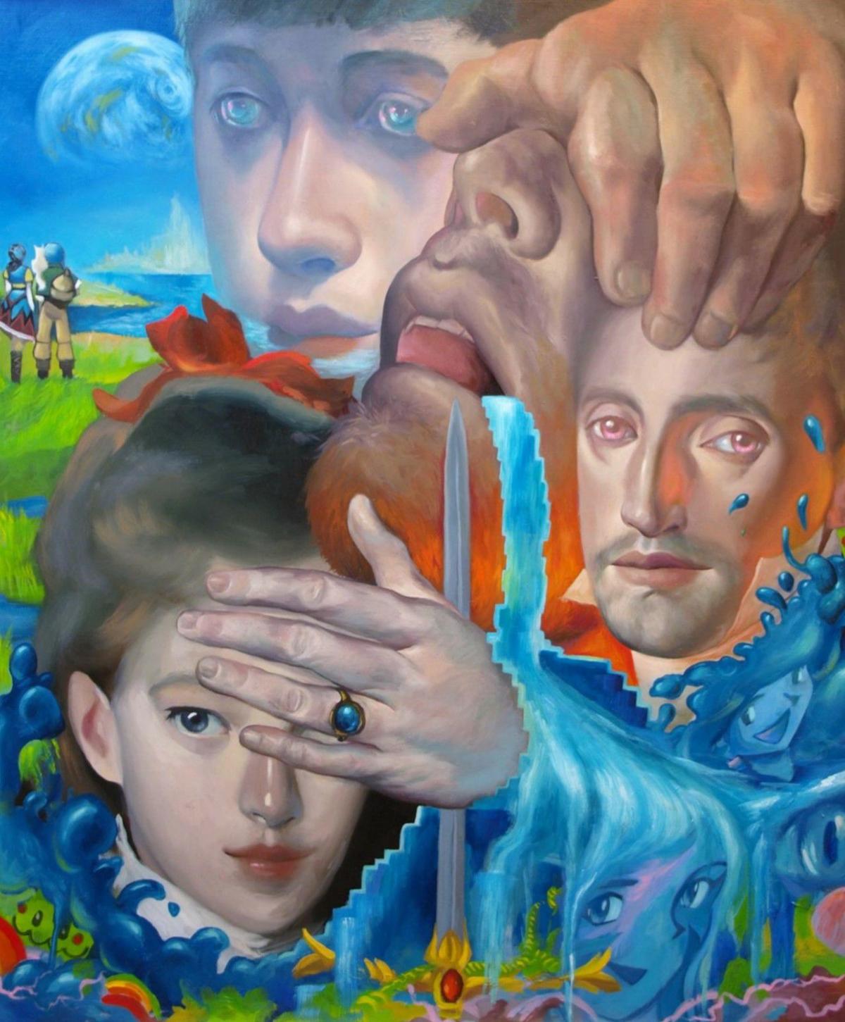 L Kent Wolgamott Classic Technique Bart Simpson And Geometry Collide In Impressive Painting Show Visual Art Journalstar Com
