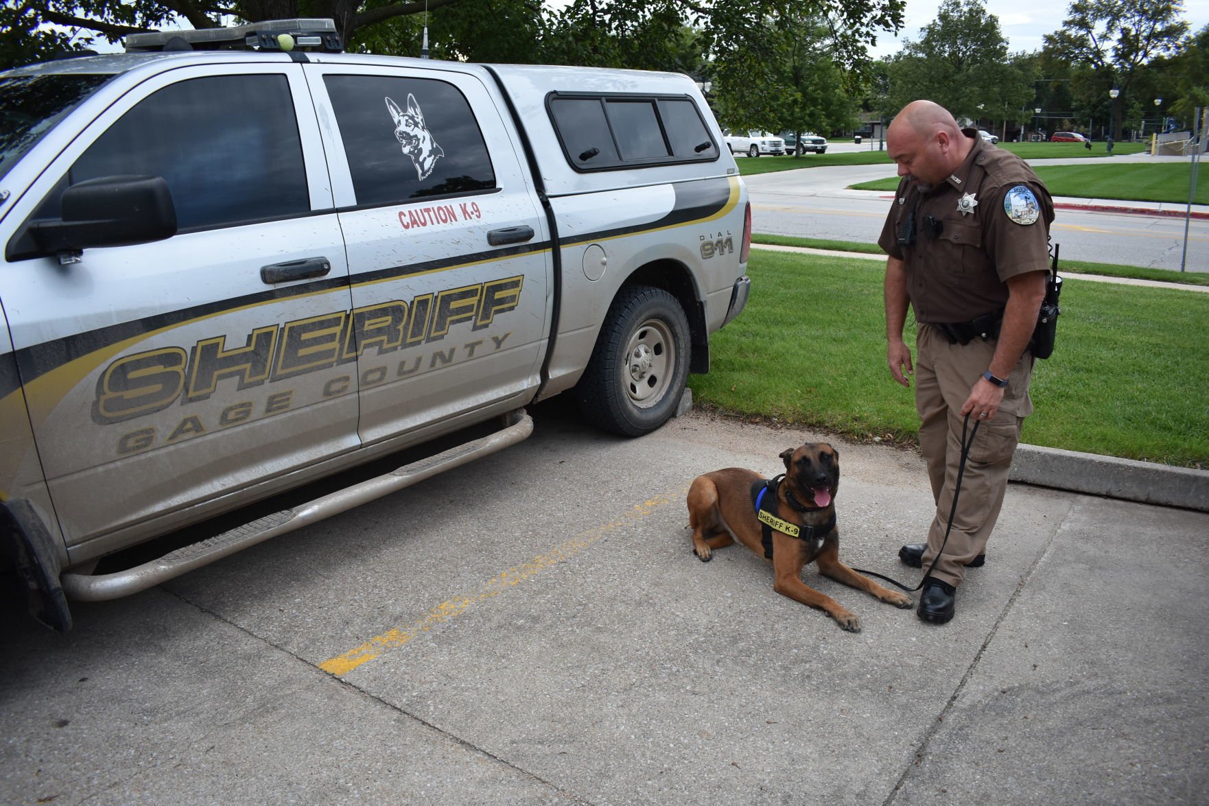 Gage County K 9 dog Buster recertified with new handler after