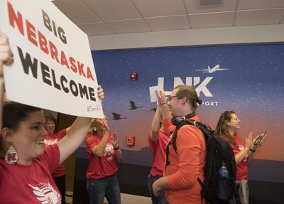 Fan greet at Lincoln Airport