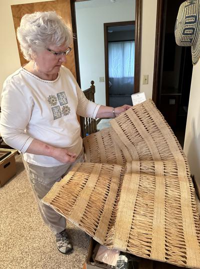 Betty Wilken with handmade items