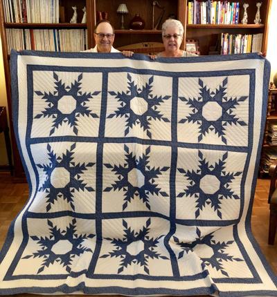 Ted & Phyllis Ericson with quilt