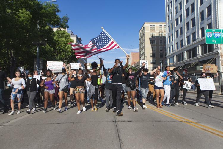 Hundreds Gather Peacefully in St. Cloud to Remember George Floyd