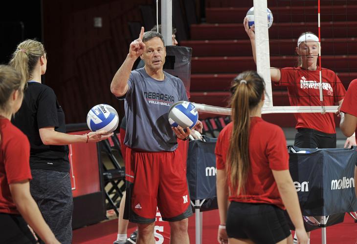 Nebraska volleyball practice, 12/1