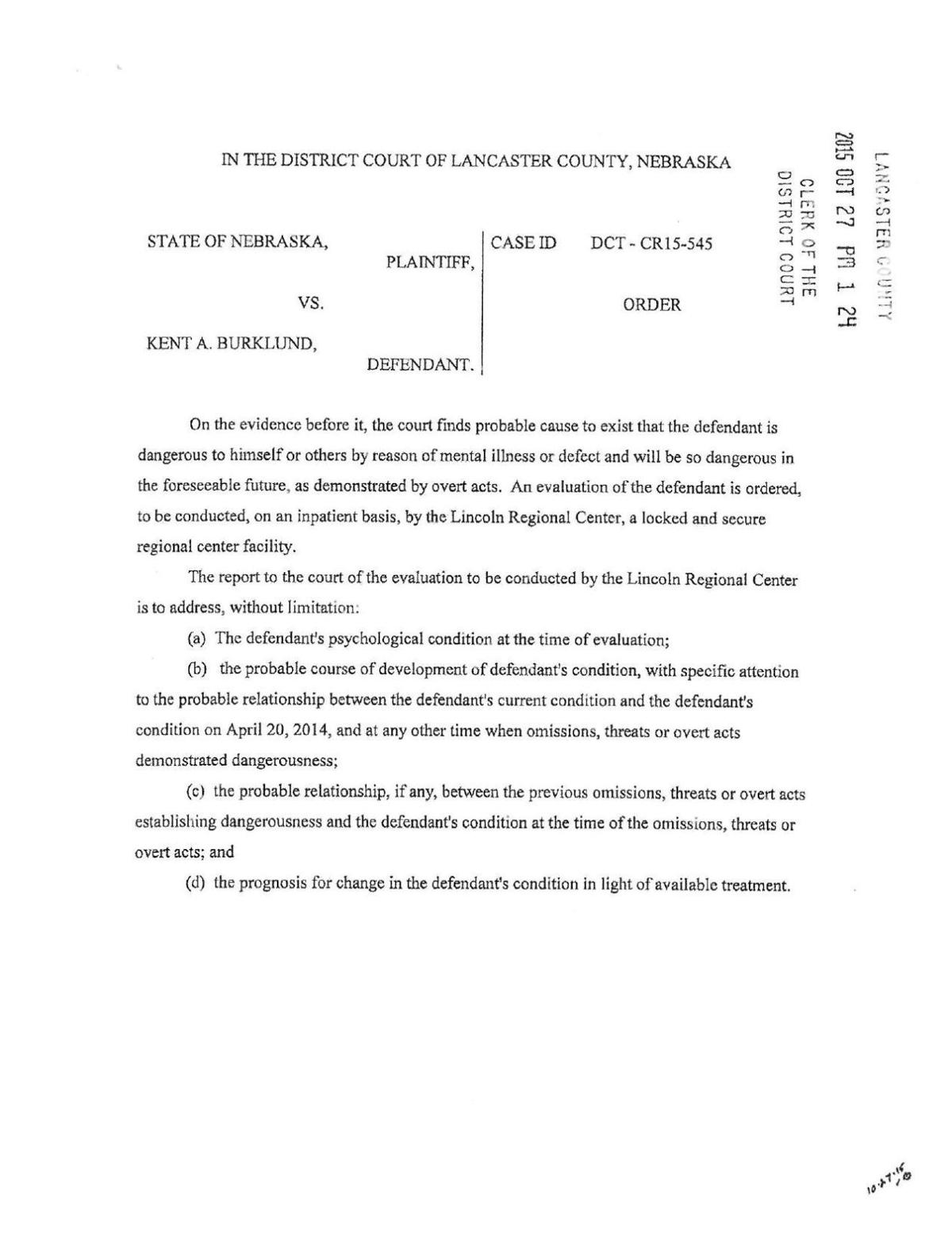 Kent Burklund protective custody order Onlineexclusives