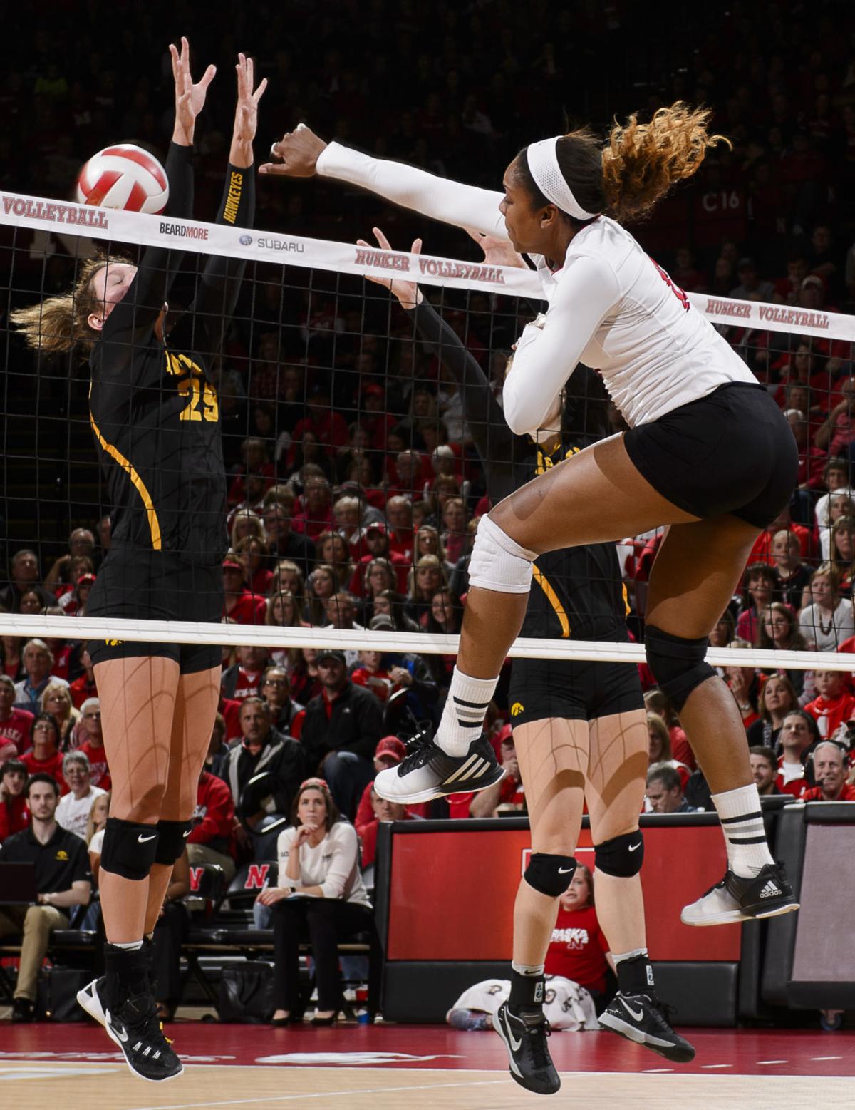Huskers start flat, but finish out sweep of Iowa Volleyball