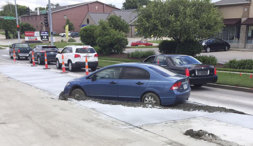Car in concrete