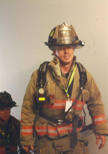 Bras for the Cause: Firefighters suit up in special gear for a