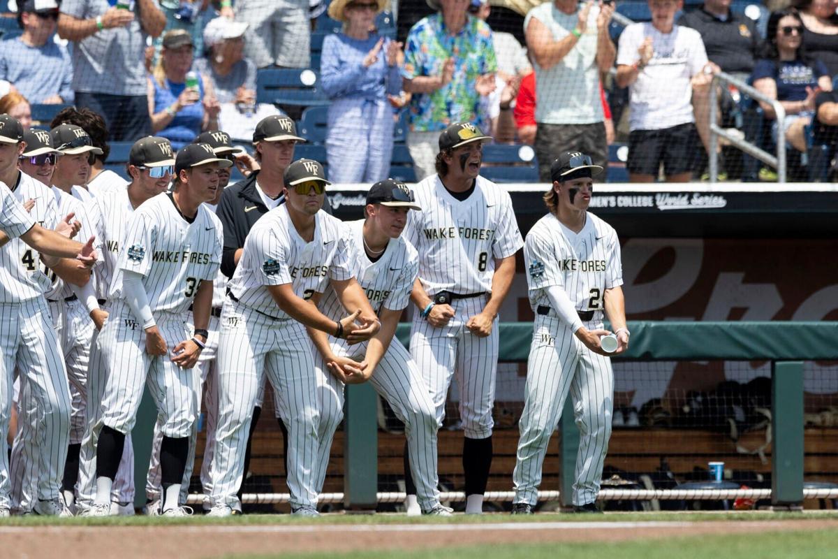 Wake Forest University Baseball 2023 College World Series Bound 8 Team T- Shirt: Wake Forest University