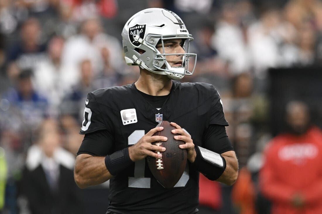 Raiders QB Jimmy Garoppolo practices hopeful he ll play at Lions