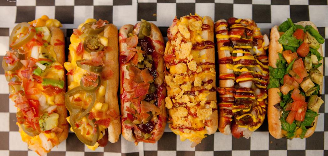 Some of FlyDogz' tasty hot dog choices