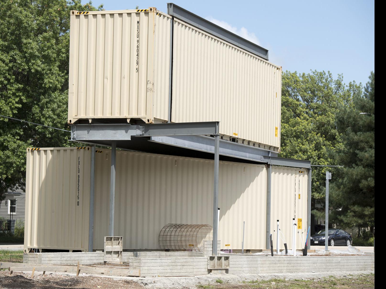 Lincoln S First Shipping Container Housing Stacking Up Taking Shape Local Journalstar Com