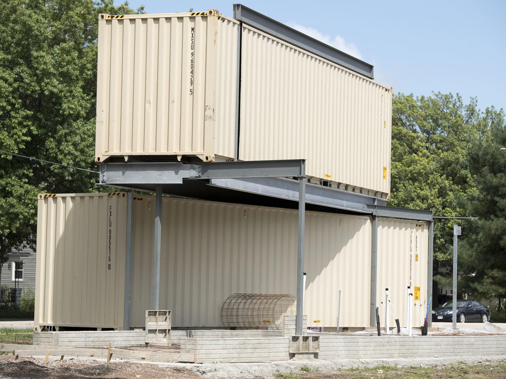 Lincoln S First Shipping Container Housing Stacking Up Taking Shape Local Journalstar Com