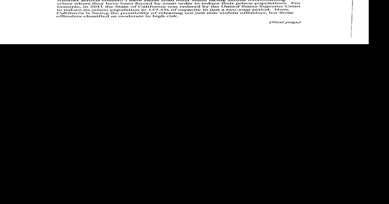 PDF Sen. Mello's letter to Gov. Heineman on 'good time' law