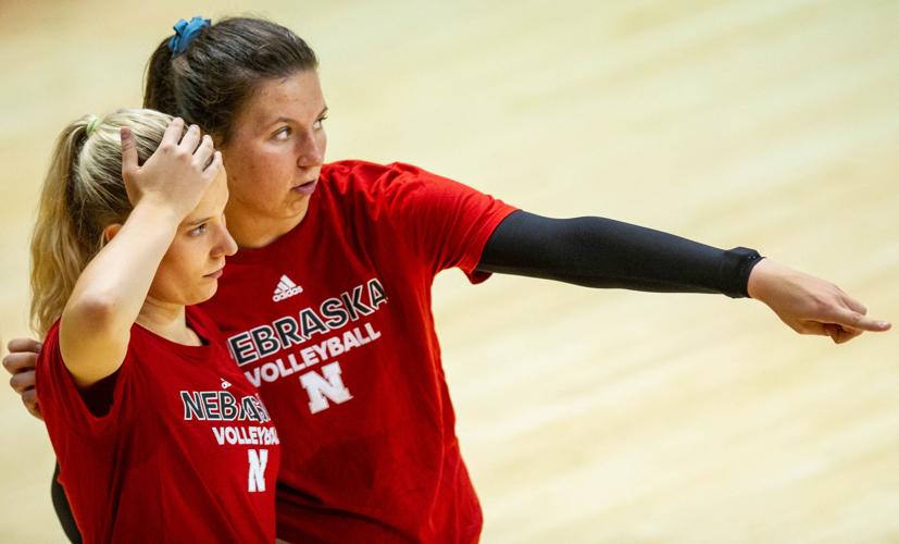 NU volleyball practice, 8/8/18