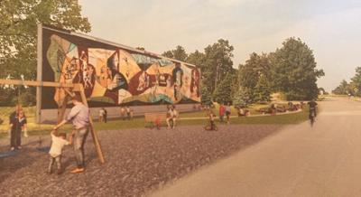 Pershing mural reinstalled