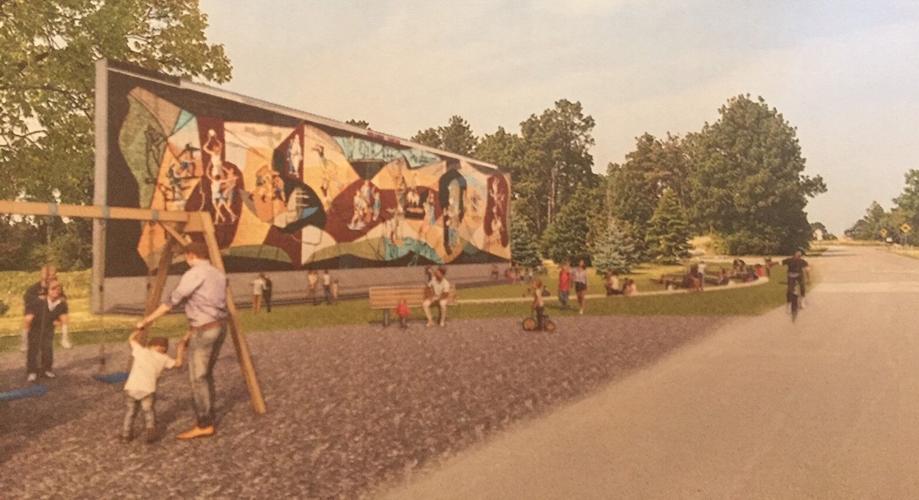 Pershing mural reinstalled